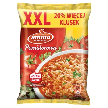 Amino Pomidorowa Zupa błyskawiczna XXL 73 g Zakupy online z dostawą