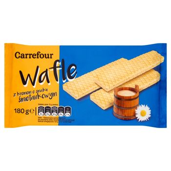 Carrefour Wafle Z Kremem O Smaku Mietankowym G Zakupy Online Z