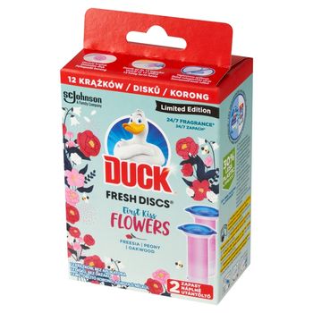 Duck Fresh Discs First Kiss Flowers Żelowy krążek do toalety podwójny