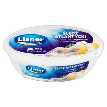 Lisner Śledź atlantycki filety w sosie twarogowym z ziemniaczkami 280 g