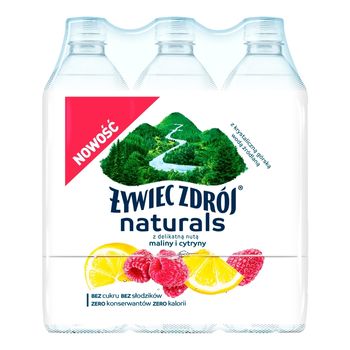 Żywiec Zdrój Naturals Napój niegazowany z delikatną nutą maliny i