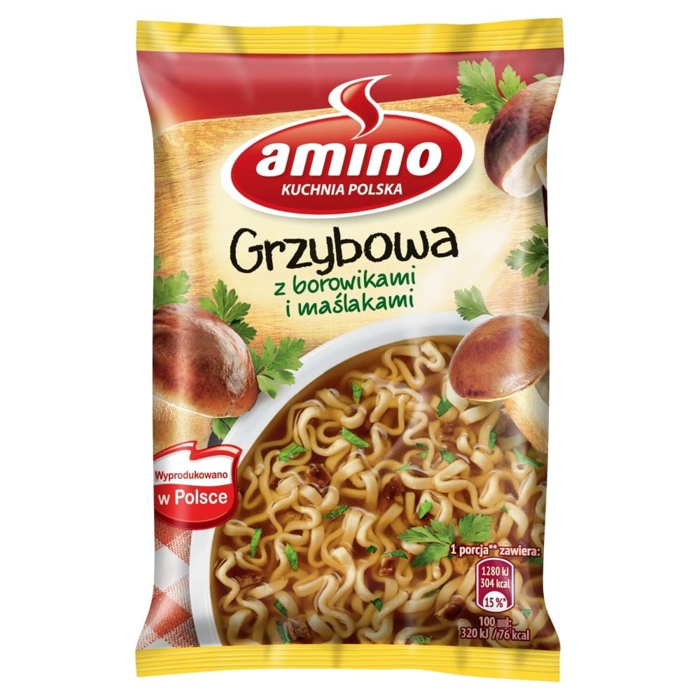 Amino Zupa błyskawiczna grzybowa z borowikami i maślakami 57 g Zakupy