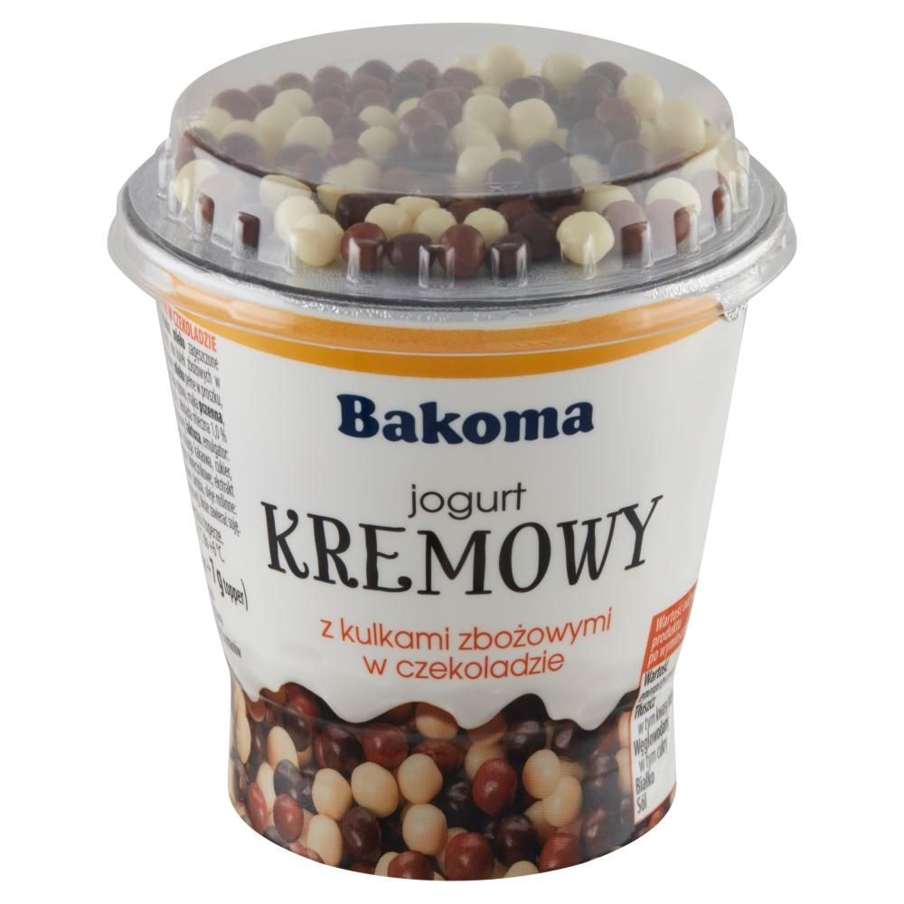 Bakoma Jogurt kremowy z kulkami zbożowymi w czekoladzie 127 g Zakupy