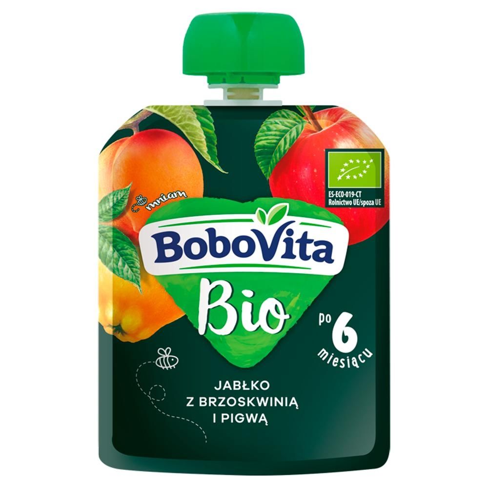 Bobovita Bio Jab Ko Z Brzoskwini I Pigw Po Miesi Cu G Zakupy