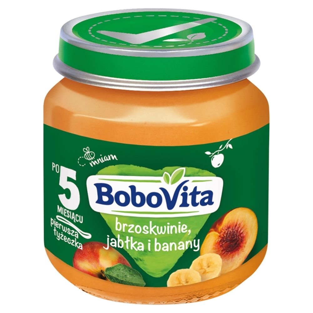 BoboVita Brzoskwinie jabłka i banany po 5 miesiącu 125 g Zakupy