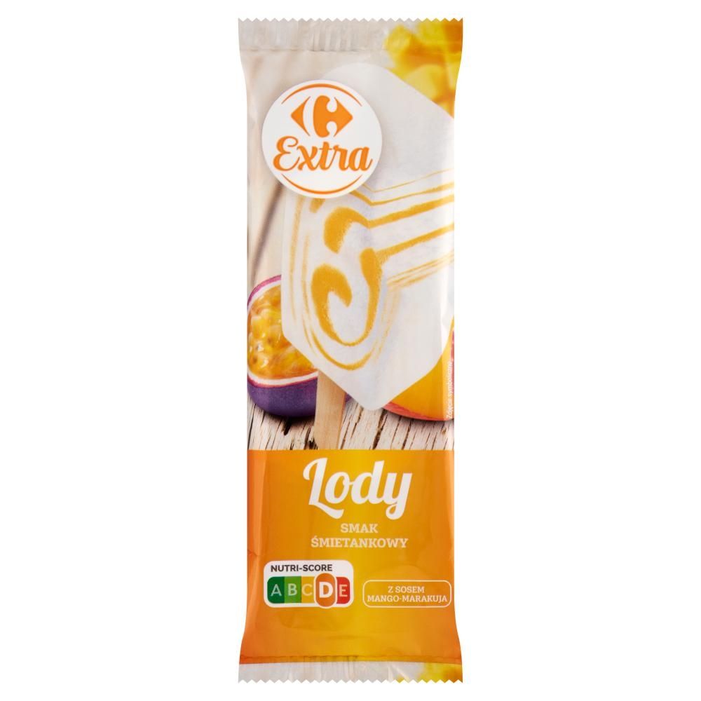 Carrefour Extra Lody smak śmietankowy z sosem mango marakuja 100 ml