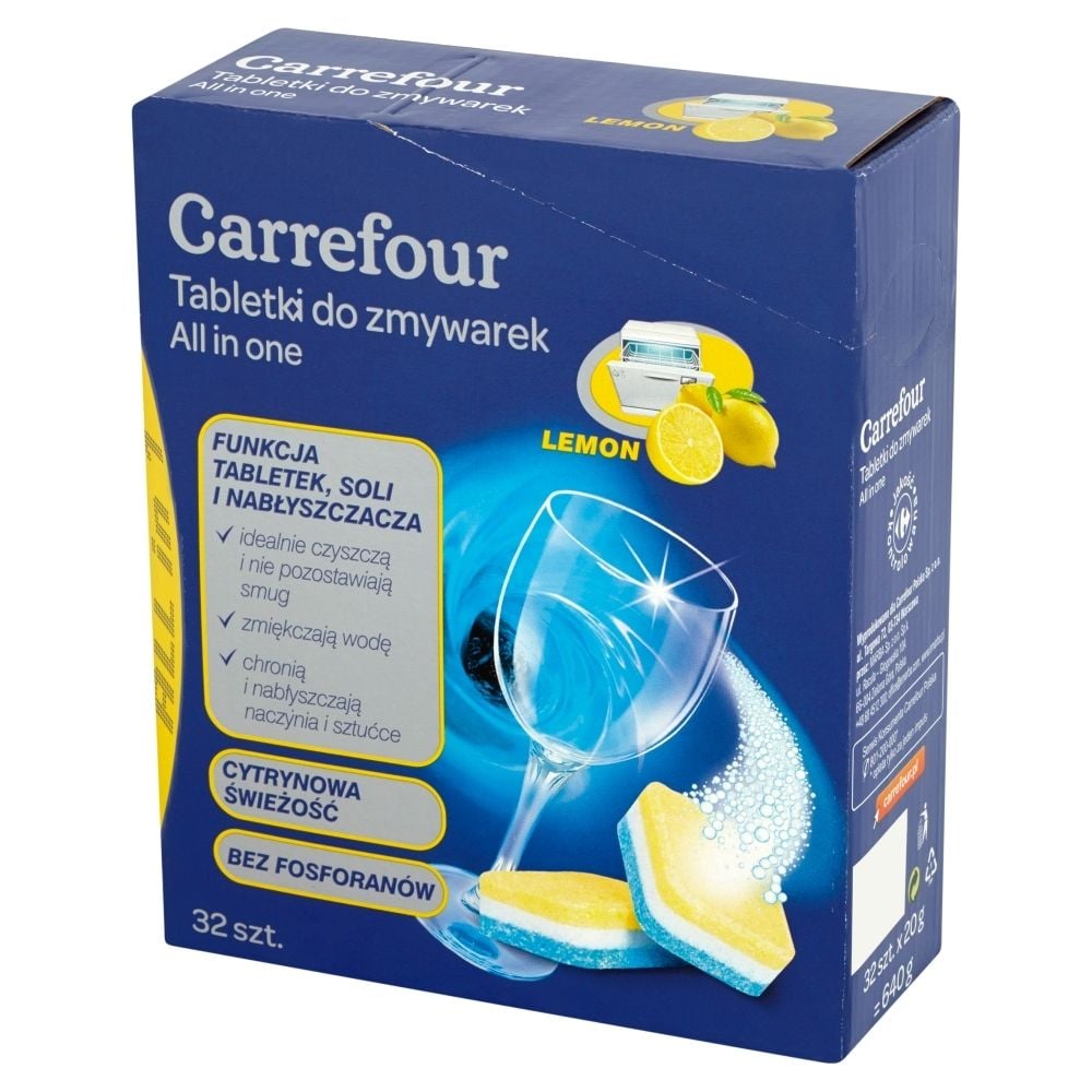 Carrefour Lemon Tabletki Do Zmywarek All In One G Sztuki