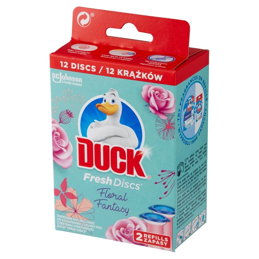 Duck Fresh Discs Podwójny zapas do toalety o zapachu kwiatowym 72 ml 2