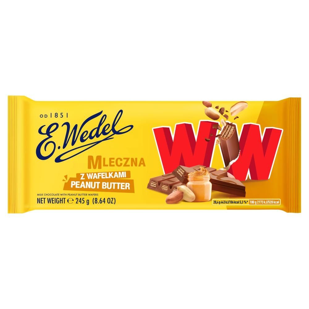 E Wedel WW Czekolada Mleczna Z Wafelkami Peanut Butter 245 G Zakupy