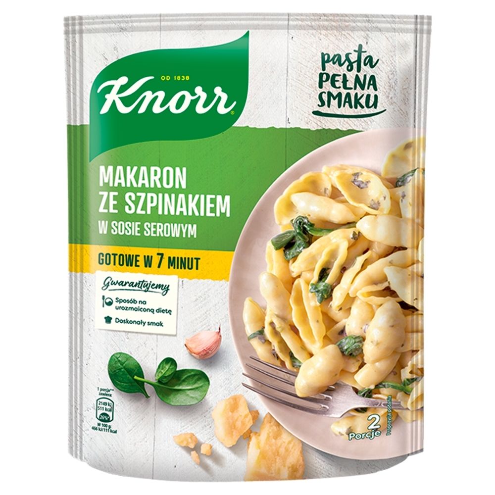 Knorr Makaron Ze Szpinakiem W Sosie Serowym 160 G Zakupy Online Z