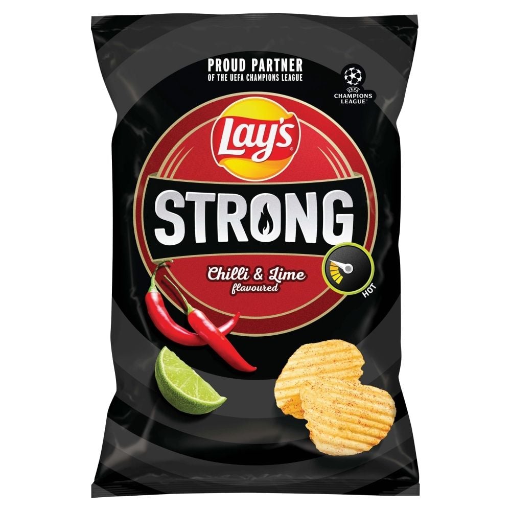 Lay S Strong Chipsy Ziemniaczane Karbowane O Smaku Ostrego Chilli I