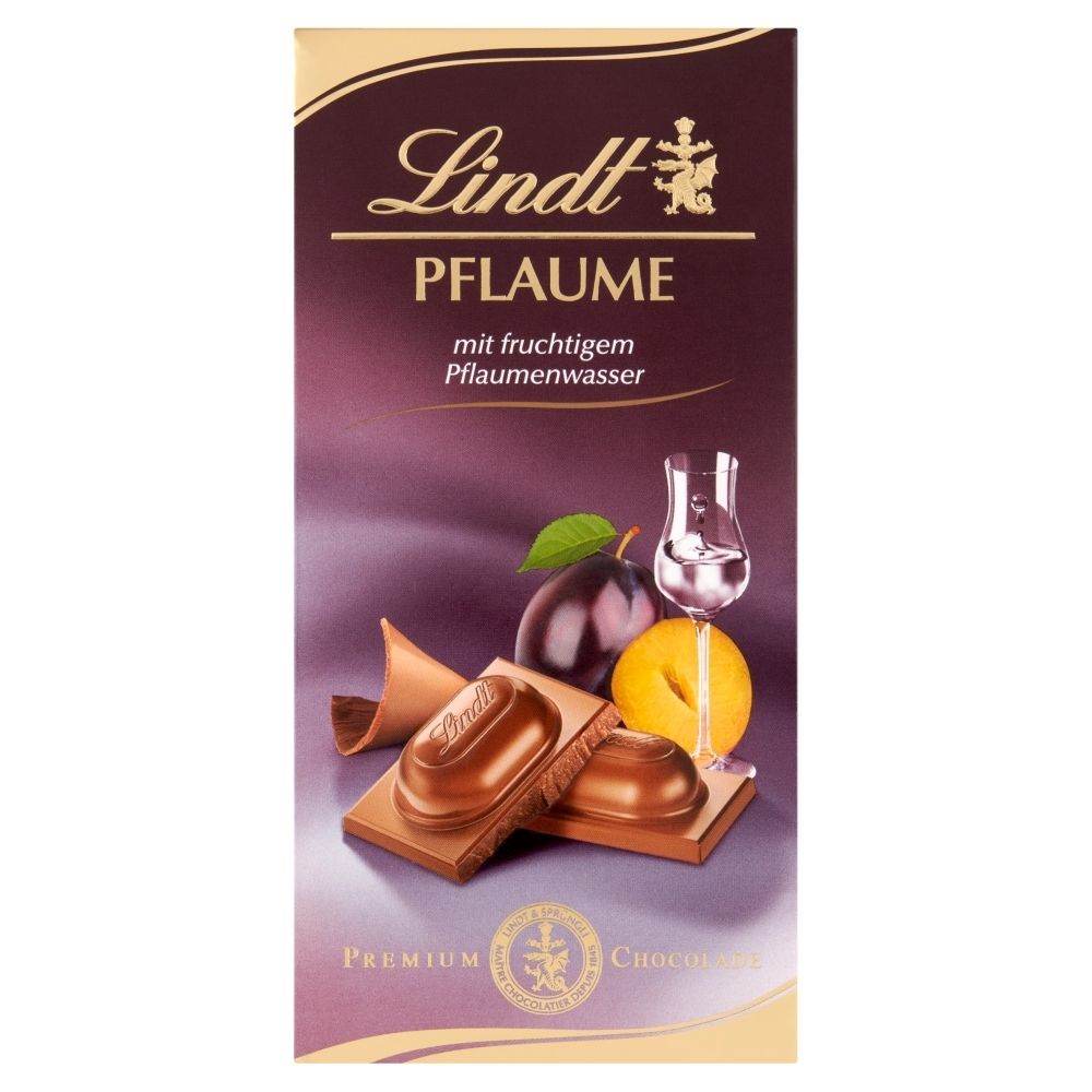 Lindt Czekolada mleczna z nadzieniem z sokiem śliwkowym oraz śliwowicą