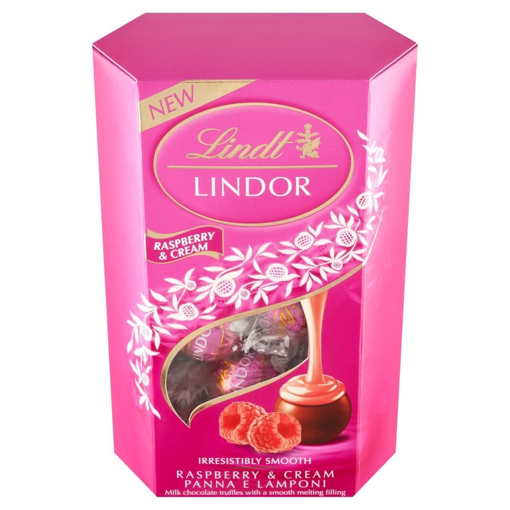 Lindt Lindor Praliny Z Czekolady Mlecznej Z Nadzieniem O Smaku Malinowo