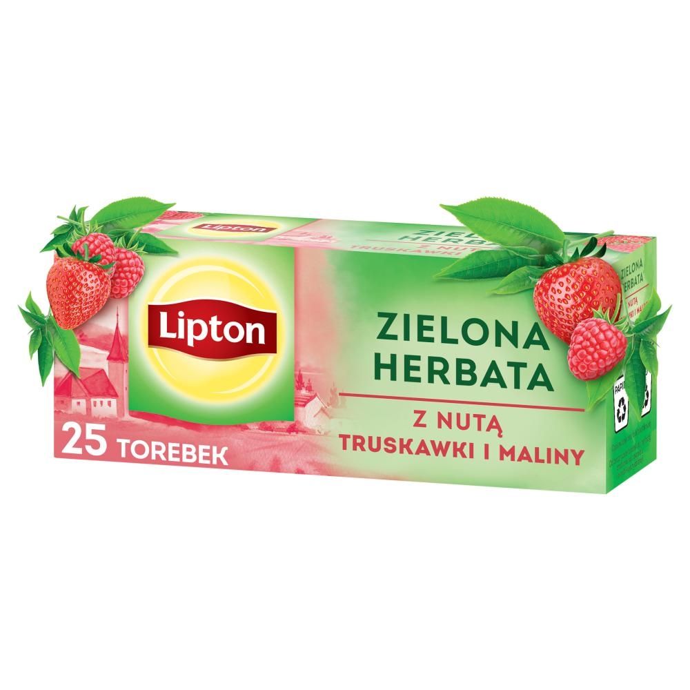 Lipton Zielona Herbata Z Nut Truskawki I Maliny G Torebek