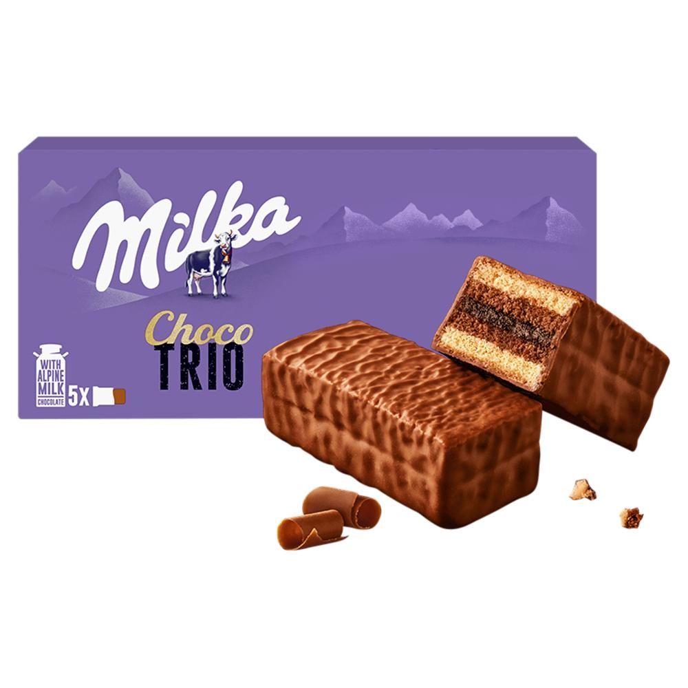 Milka Choco Trio Ciastko Biszkoptowe Z Nadzieniem Kakaowym Oblane