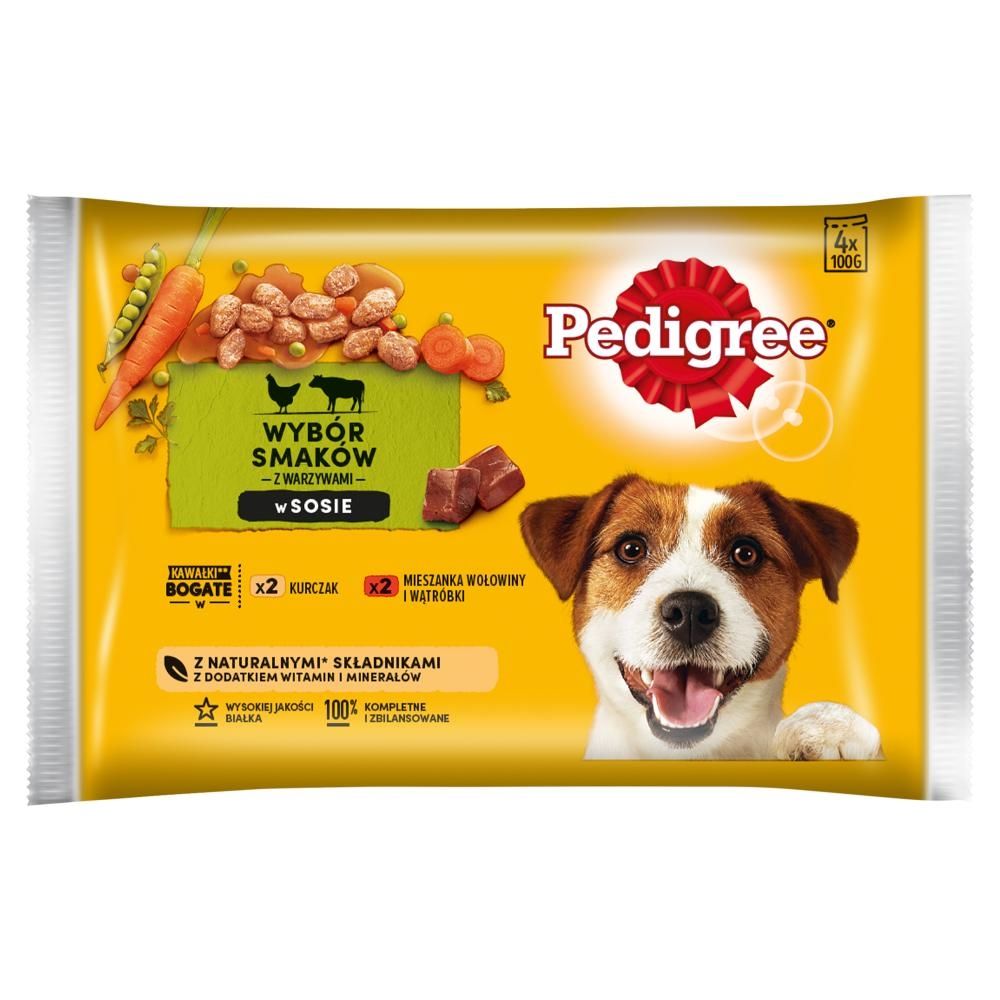 Pedigree Mokra karma dla psów wybór smaków z warzywami w sosie 400 g 4