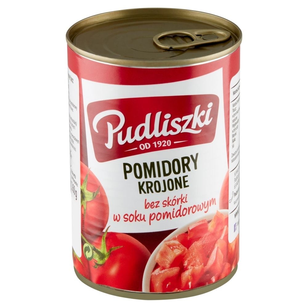 Pudliszki Pomidory krojone bez skórki w soku pomidorowym 400 g Zakupy