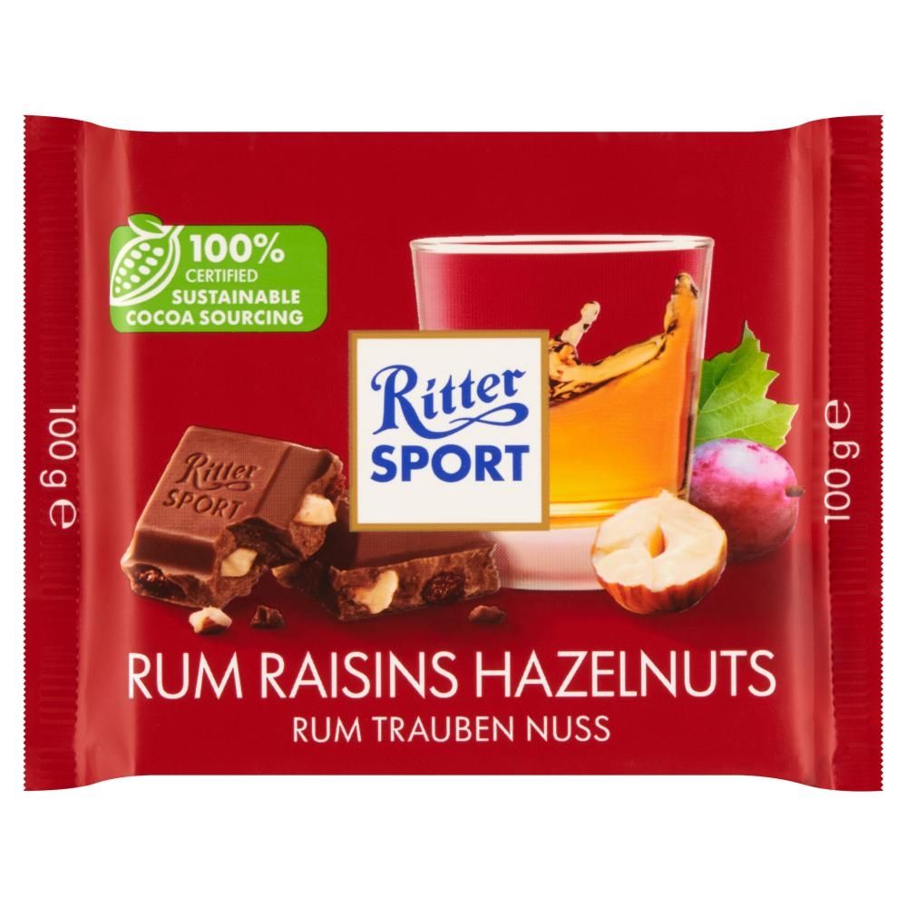 Ritter Sport Czekolada Mleczna Z Rodzynkami W Rumie I Orzechami