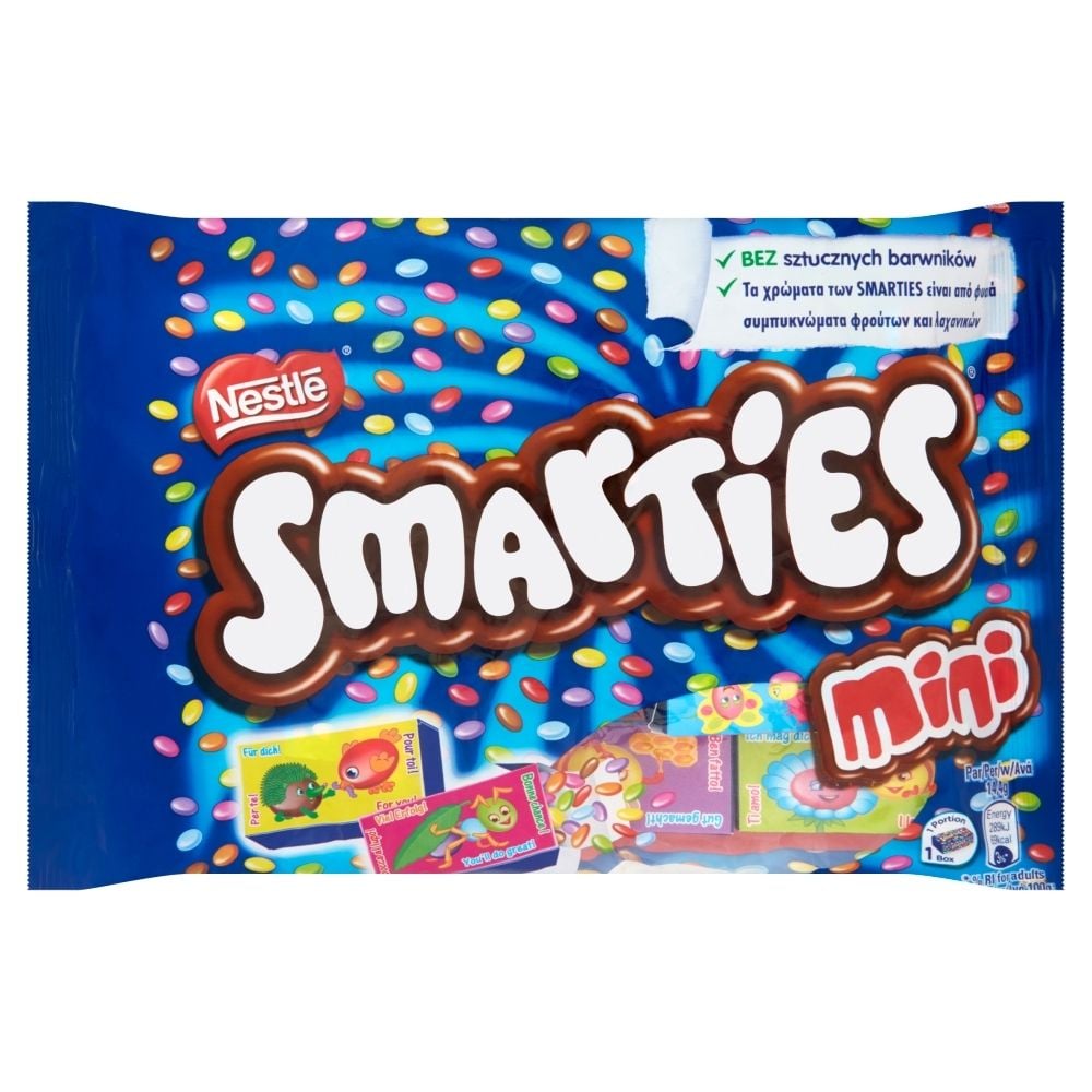 Smarties Mini Mleczna czekolada w chrupiących cukrowych skorupkach 216