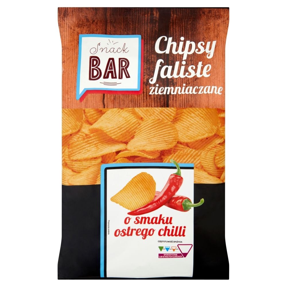 Snack Bar Chipsy Faliste Ziemniaczane O Smaku Ostrego Chilli G