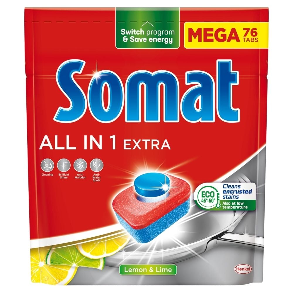 Somat All in 1 Extra Lemon Lime Tabletki do mycia naczyń w zmywarkach