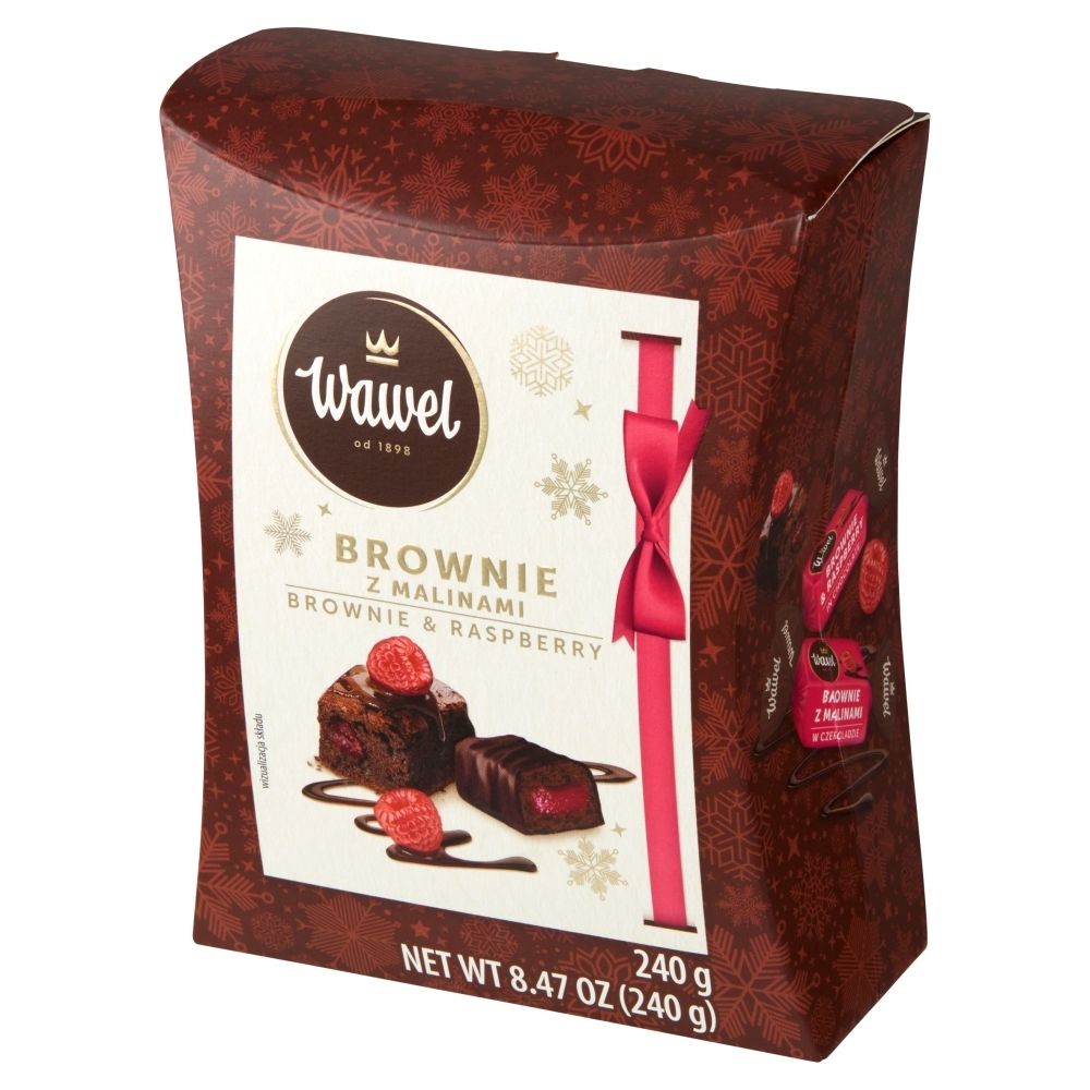 Wawel Cukierki brownie z malinami 240 g Zakupy online z dostawą do