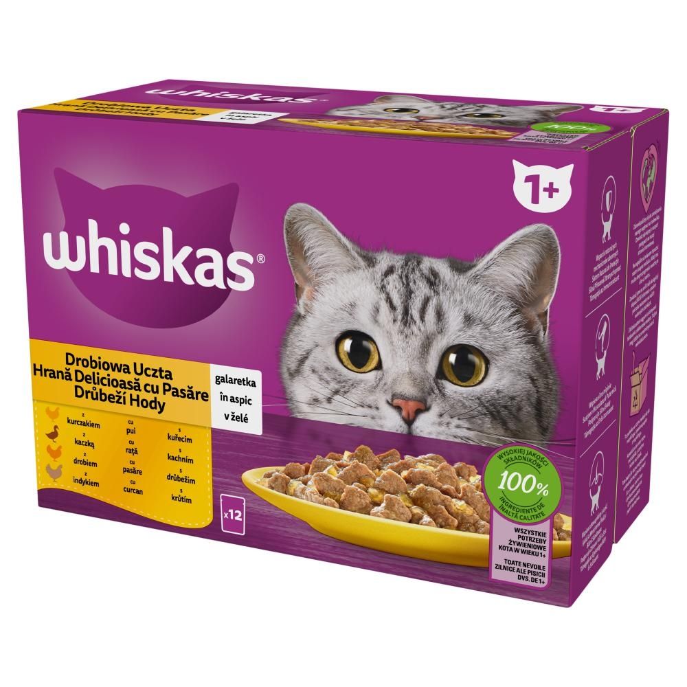 Whiskas Mokra Karma Dla Kot W Drobiowa Uczta Galaretka X G