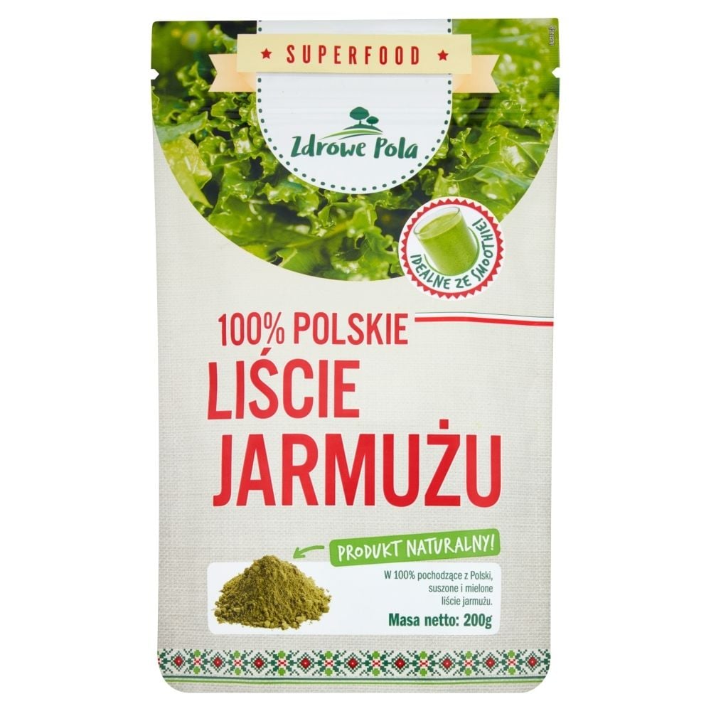 Zdrowe Pola Superfood polskie Liście jarmużu g Zakupy online z dostawą do domu