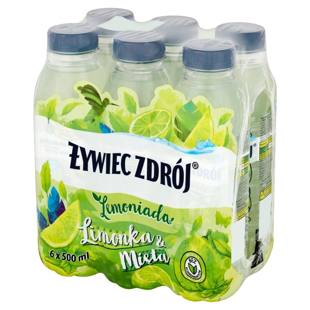 Żywiec Zdrój Lemoniada limonka mięta 6 x 500 ml Zakupy online z