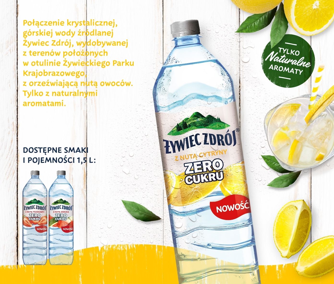 Żywiec Zdrój Zero Cukru Napój niegazowany z nutą cytryny 1 5 l Zakupy