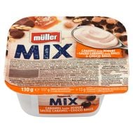 Muller Mix Jogurt O Smaku Karmelowym Z Kulkami Z Czekolada I O Smaku Solonego Karmelu 130 G Zakupy Online Z Dostawa Do Domu Carrefour Pl