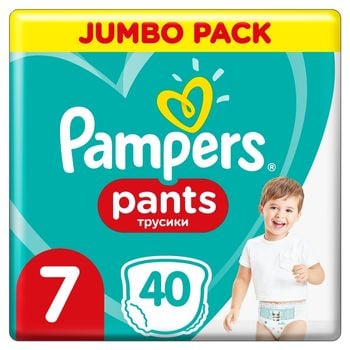 Pampers Pieluchomajtki, Rozmiar 7, 40 Sztuk, 17kg+ - Zakupy Online Z ...