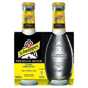 Schweppes Premium Mixer Tonic Original Napój Gazowany 4 X 200 Ml ...