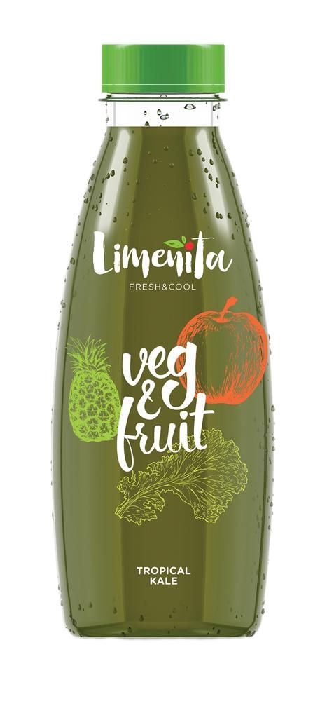 100% wyciśnięty sok i puree z jabłek, jarmużu, limonki  Limenita 500 ml