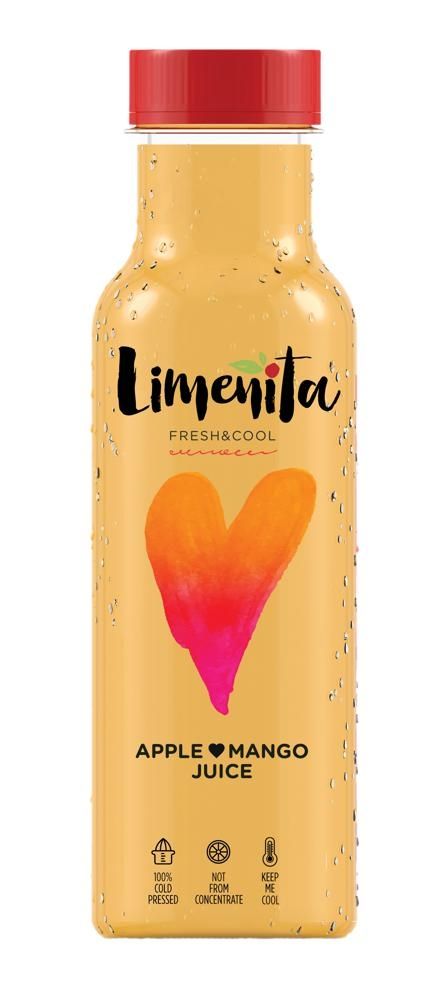 100% wyciśnięty sok z jabłek i mango Limenita 330 ml