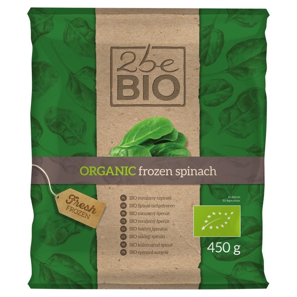 2beBio Bio mrożony szpinak 450 g