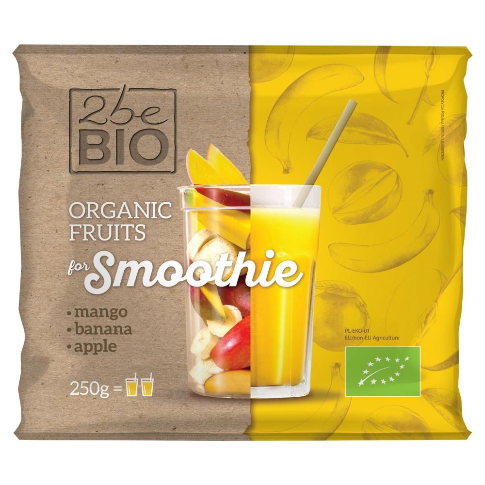 2beBio Ekologiczna mrożona mieszanka owocowa do smoothie 250 g