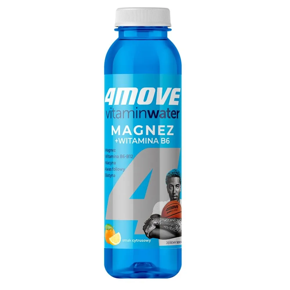 4Move Vitamin Water Magnez + B6 Napój niegazowany smak cytrusowy 556 ml