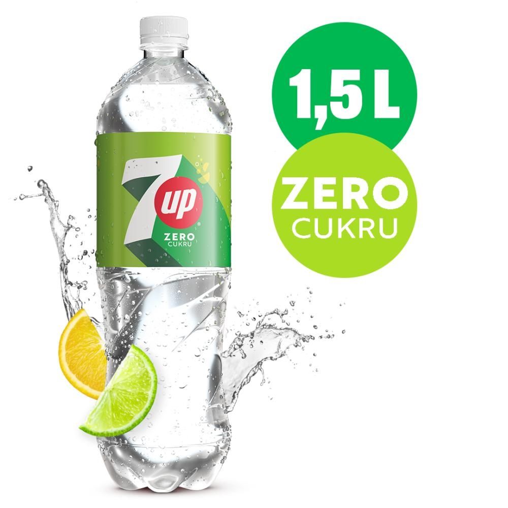 7UP Zero cukru Napój gazowany o smaku cytrynowo-limonkowym 1,5 l