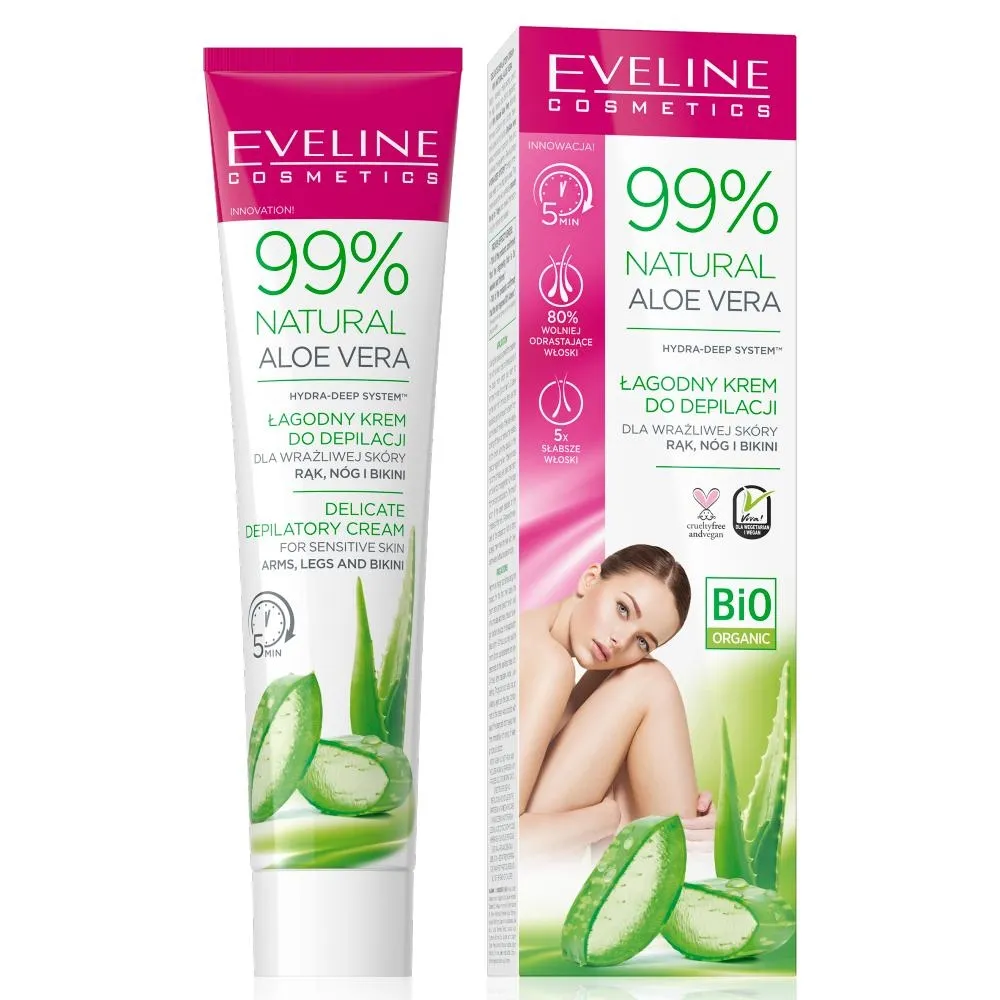 99% Natural Aloe Vera Krem do depilacji rąk, nóg i bikini