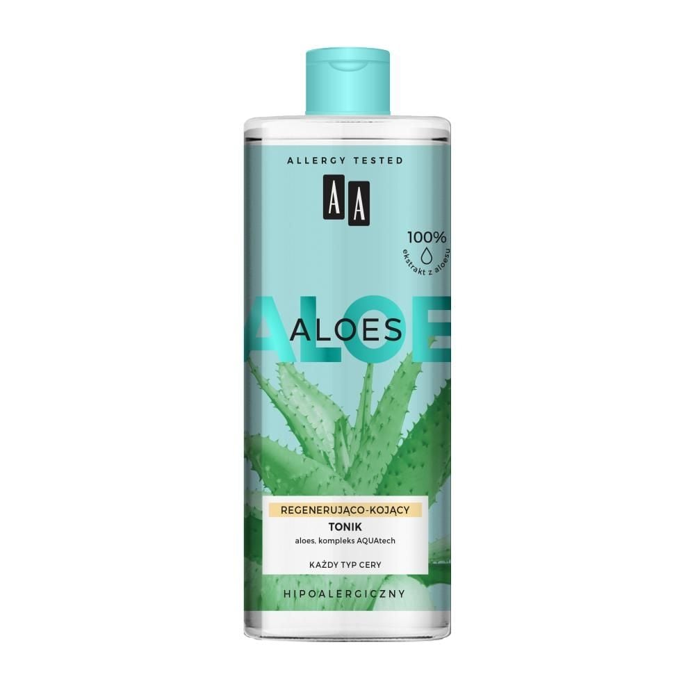 AA Aloes 100% aloe vera extract tonik regenerująco-kojący 400 ml