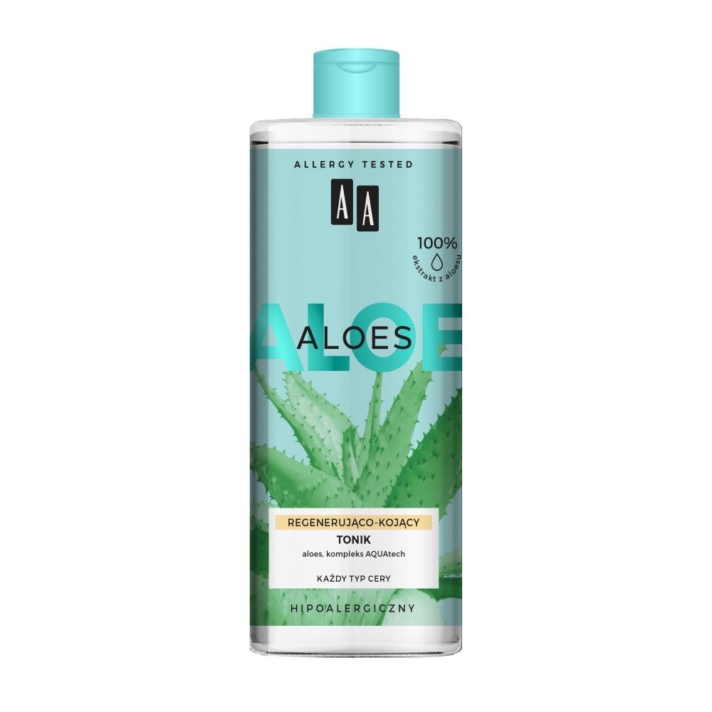 Фото - Крем і лосьйон AA Aloes 100 aloe vera extract tonik regenerująco-kojący 400 ml
