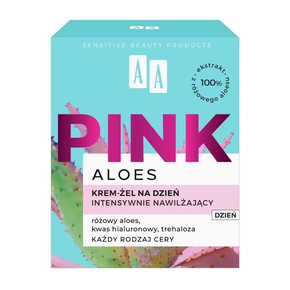 AA Aloes Pink krem intensywnie nawilżający żelowy na dzień 50 ml