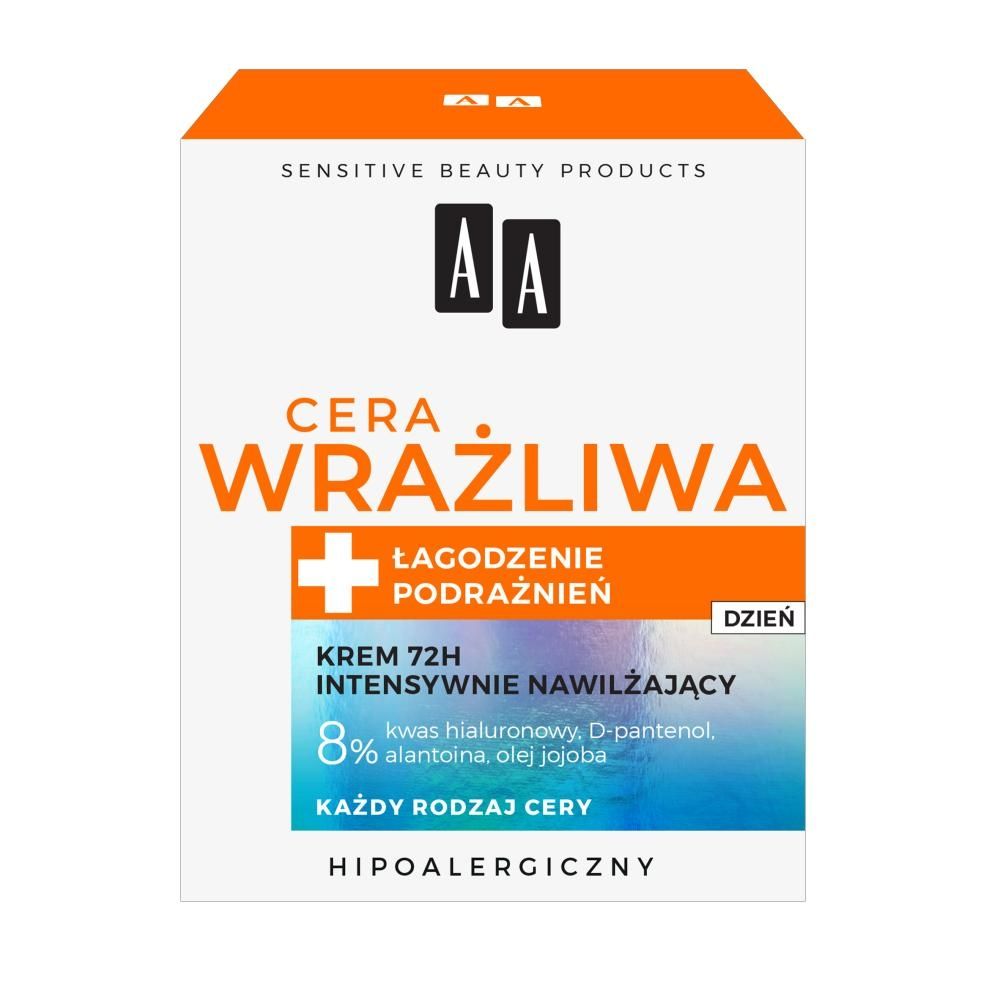 AA Cera Wrażliwa Krem intensywnie nawilżający 72H na dzień 50 ml