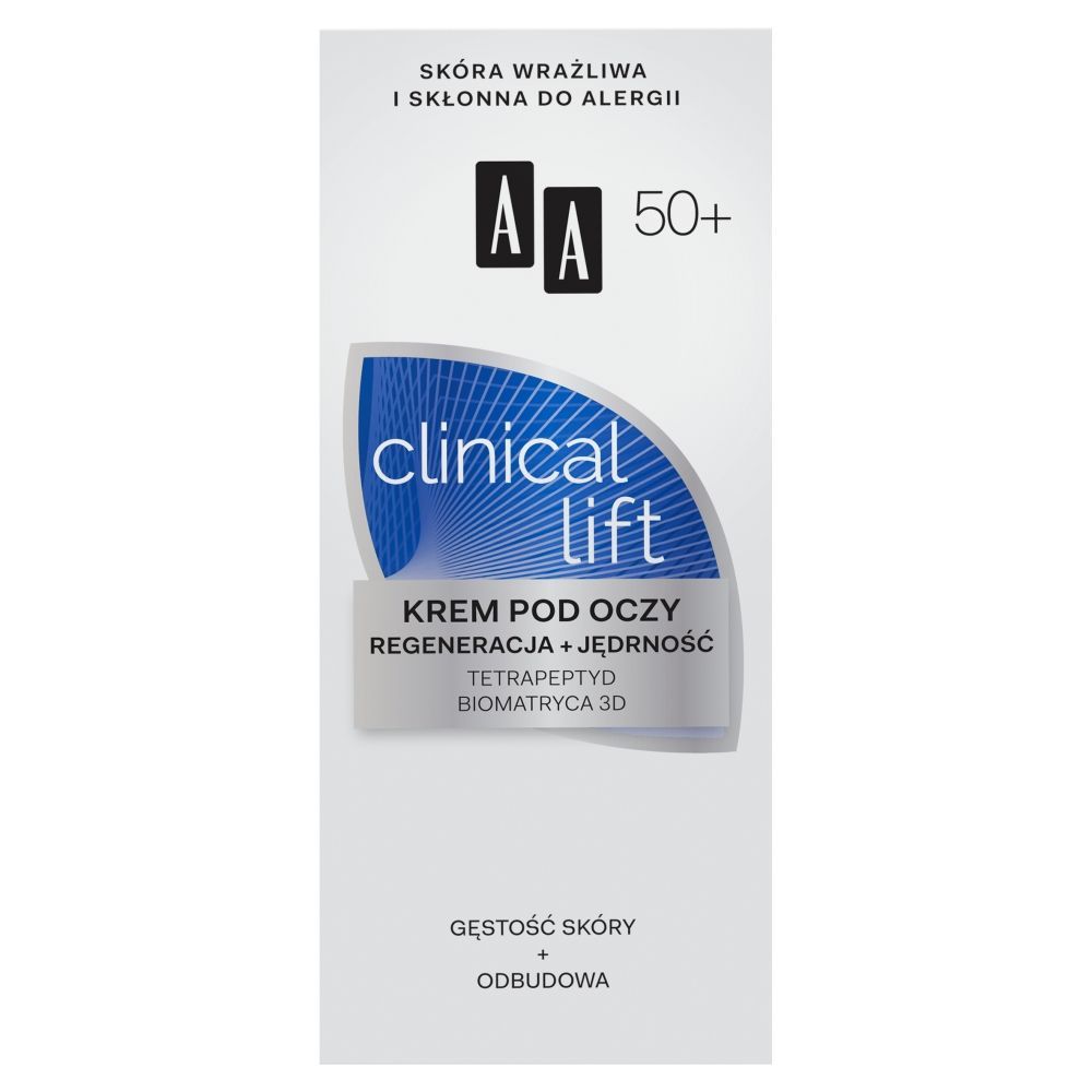 AA Clinical Lift 50+ Krem pod oczy regeneracja + jędrność 15 ml