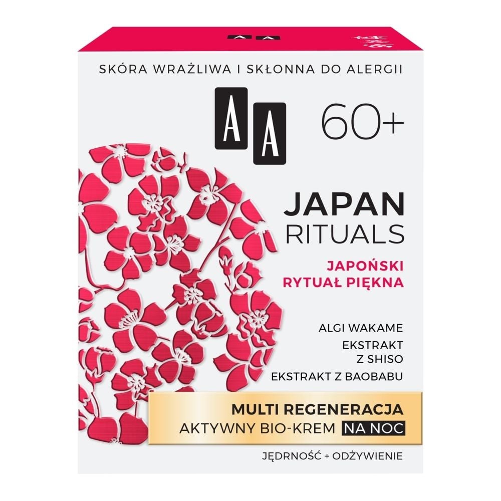 AA Japan Rituals Multi Regeneracja aktywny bio-krem na noc 60+ 50 ml