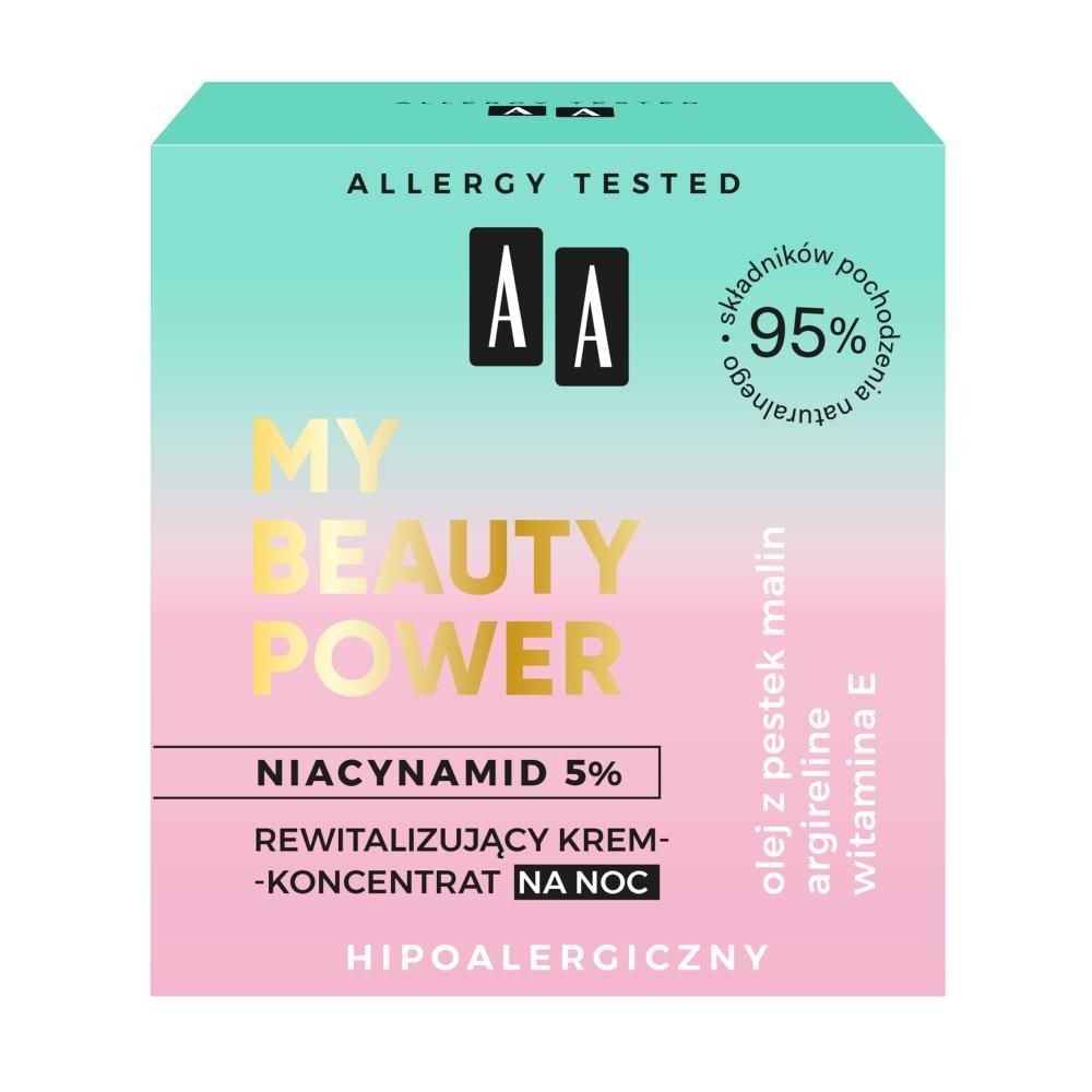 AA My Beauty Power Niacynamid 5% regenerujący krem-koncentrat na noc 50 ml