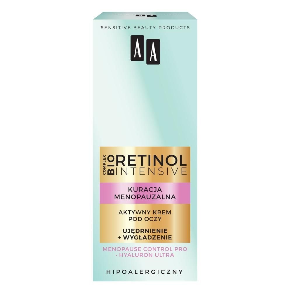 AA Retinol Intensive Kuracja Menopauzalna krem aktywny pod oczy ujędrnienie + wygładzenie 15 ml