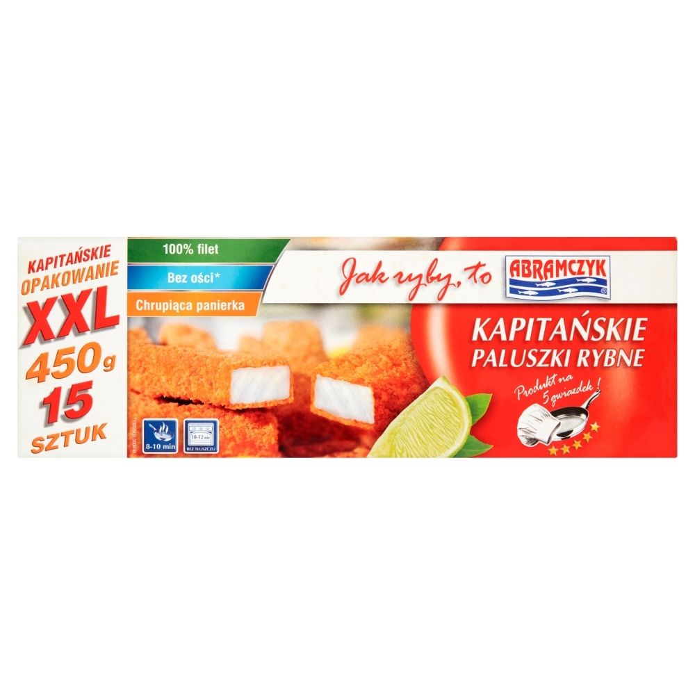 Abramczyk Kapitańskie paluszki rybne 450 g (15 sztuk)