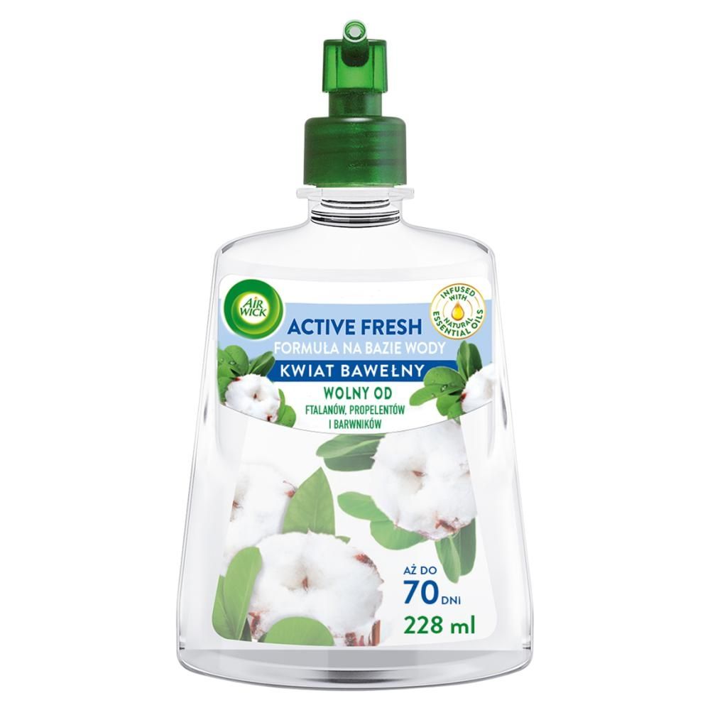 Air Wick Active Fresh Automatyczny odświeżacz powietrza wkład kwiat bawełny 228 ml